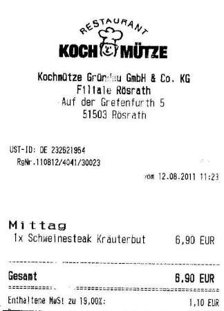 evug Hffner Kochmtze Restaurant